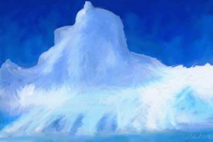 Iceberg (GH - huile peinture numérique - 2016)