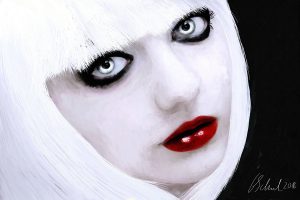 Vampire woman gothic (GH - huile peinture numérique - 2016)