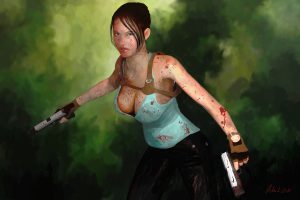 Tomb Raider - Lara Croft (GH - huile peinture numérique - 2016)